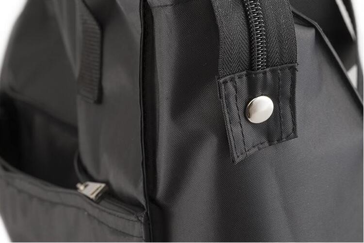 High quality black nylon handbags tote bag classic handmade nylon travel tote hand bag for man and woman
