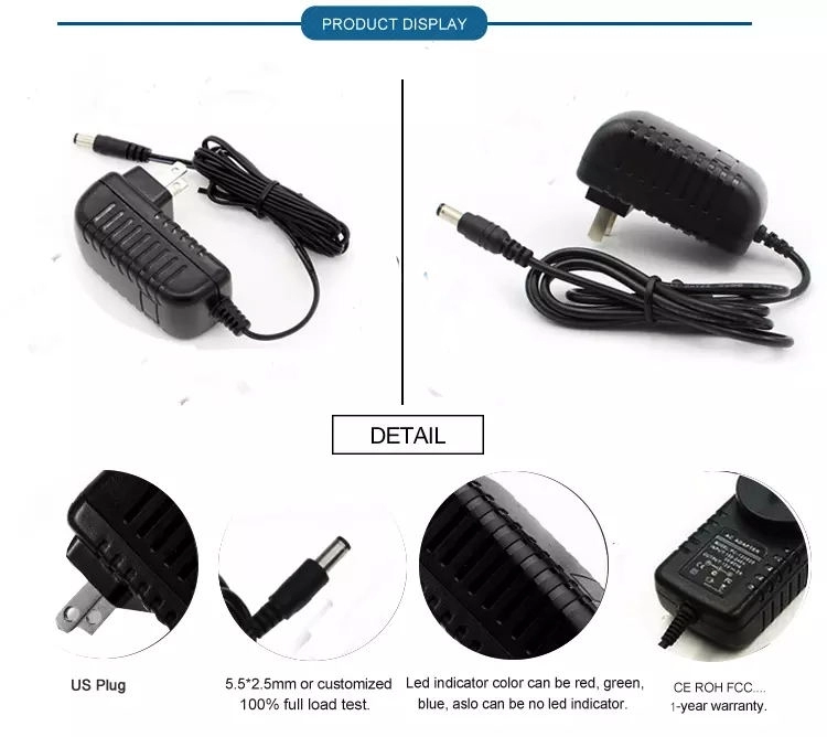 5V 12V 1A 2A AC DC Power Adapters UL CE Ac Switching Adapter