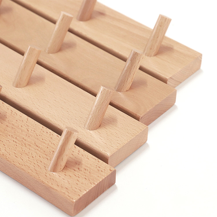 Living Room 5PCS Wooden Wall Hooks For Hanging Clothes , Wooden Crafts Supplies