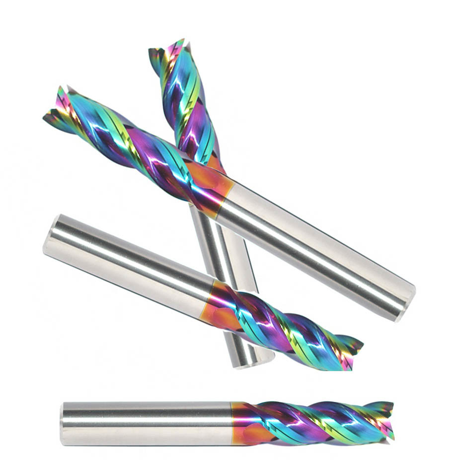 Solid Long Neck End Mills 4 Flutes 8mm Square For Copper Electrode