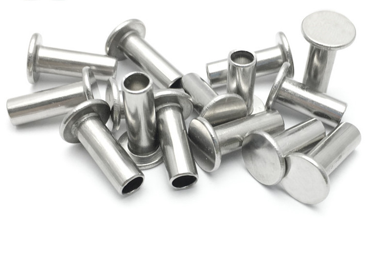 Countersunk Flat Head Stainless Steel Semi Tubular Rivet , Flush Mount Head Rivet