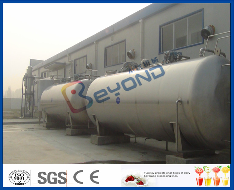 Stainless Steel Large Outdoor Juice Storage Tank , Milk Storage Tank With SUS304 SUS316