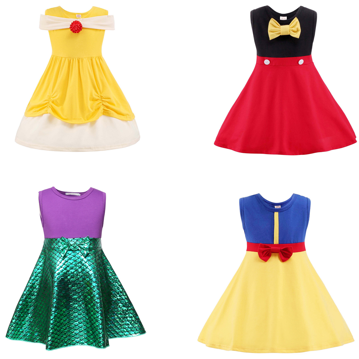 Kids Princess Dress Elena Snow White Dress Children Girls' Party Dresses