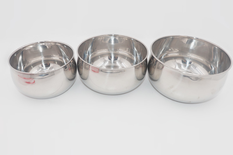 3 pcs Big size 16cm 18cm 20cm round shape food preservation box stainless steel storage container set