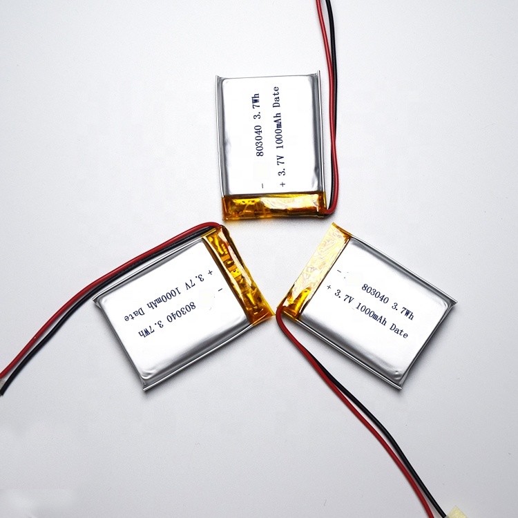 Lithium Polymer UN38.3 1C 803040 3.7 V 1000mah Lipo Battery