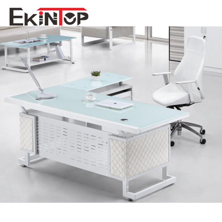 Office Executive Glass Desk Convertible Modern Style Multifunctional ODM