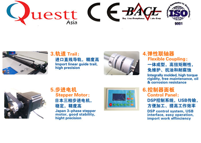 MDF Wood Laser Engraving Machine , CNC Panel Control Stone Engraving Equipment