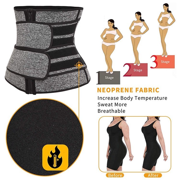 1 - 5mm Neoprene Women Slimming Belt With Zipper Closure