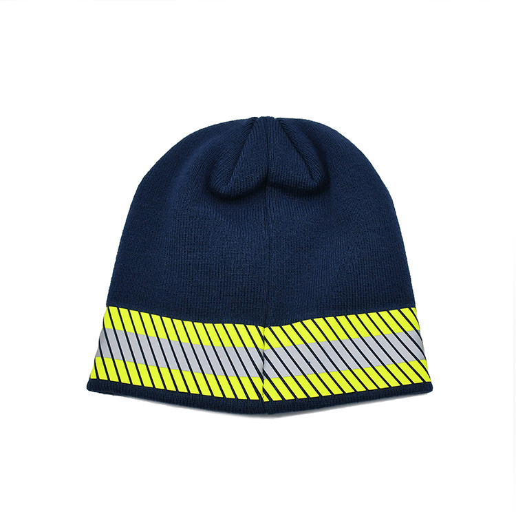 Unisex Football Skull Cap Oem Reflection Logo Running Beanie Winter Polyester Helmet Liner