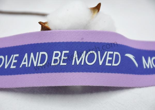 Quality OEM Sportswear Anti Slip Elastic Band 1 Inch Wide With Braided Nylon Cord for sale