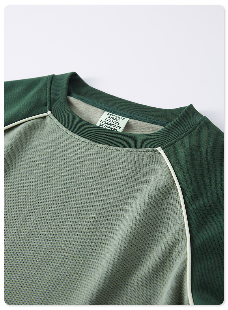 Vintage Contrast Raglan Sleeve Baseball Tee for American Streetwear Hot Women's Style