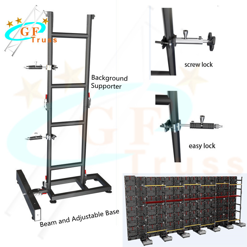 LED Video Wall Ground Support Stand Stack System for indoor and outdoor