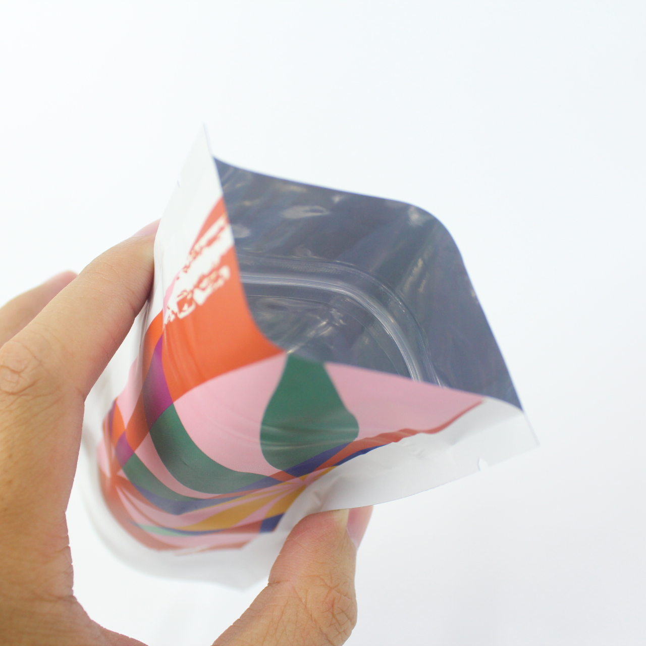 Healthy snacks chips plastic packaging flat bottom zipper bag