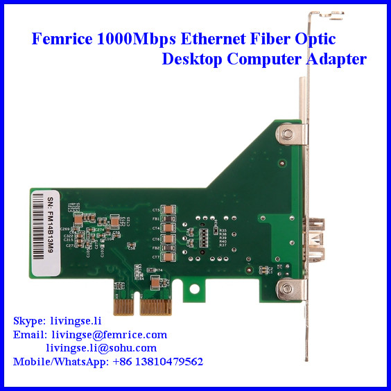 1000M Ethernet Fiber to the Desktop PC Network Adapter, SFP Slot, PCI Express x1 NIC Card