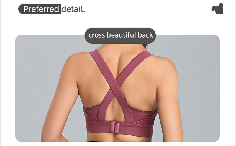 Womens Cross Strappy Plus Size Sports Bra Running High Elastic Active Stretch