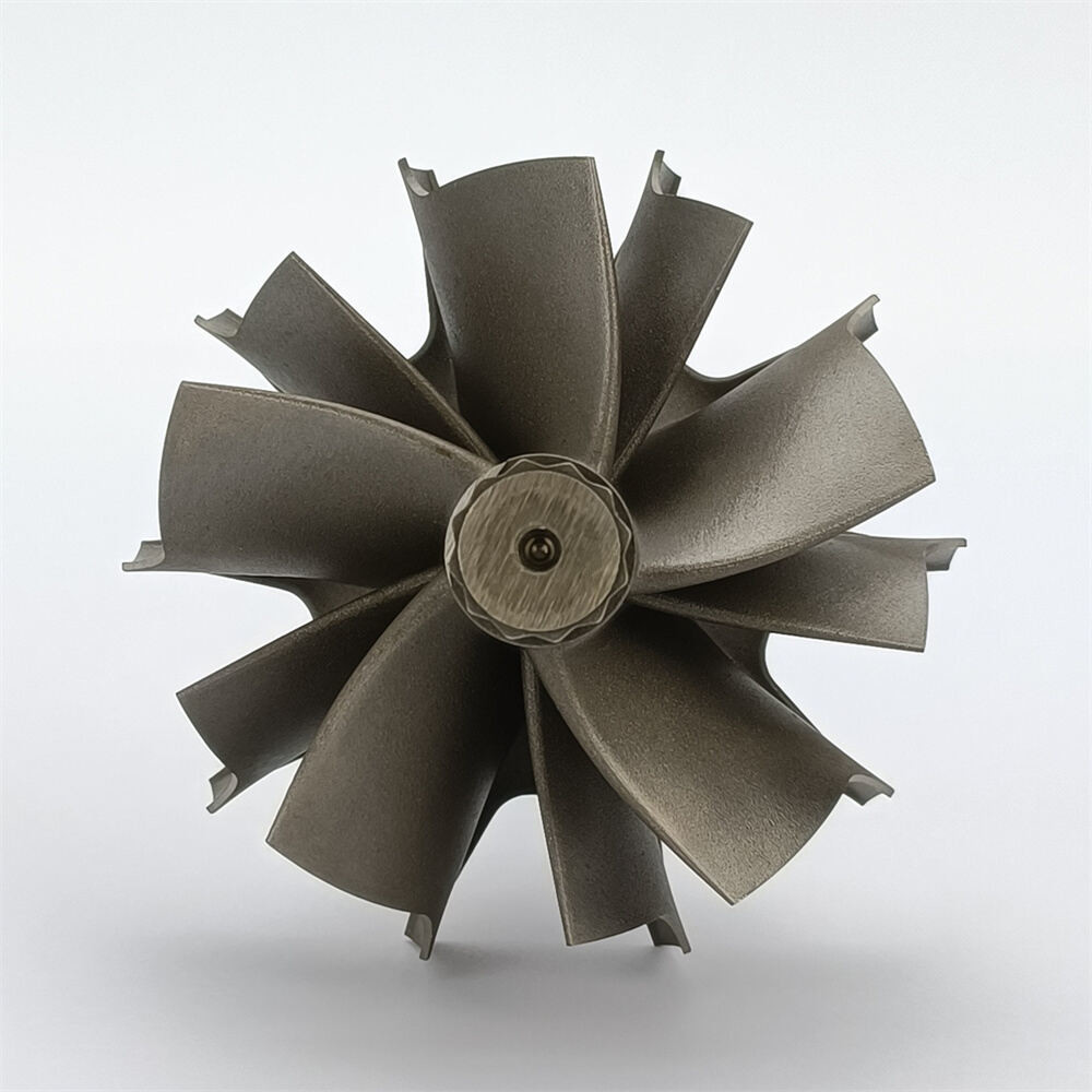 HX40 Turbo Upgrade 5+5 Blades Turbine Wheel Shaft 3595245 For 3792521 4038409 4032790 4041180 Turbochargers