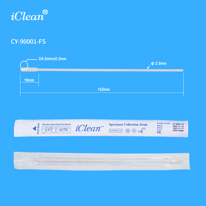 sponge swab sterile oropharyngeal nasal swab sample collection foam swab