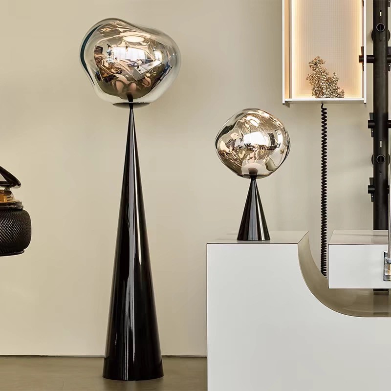 Nordic silver table lamp modern simple bedroom bedside ball light floor lamp