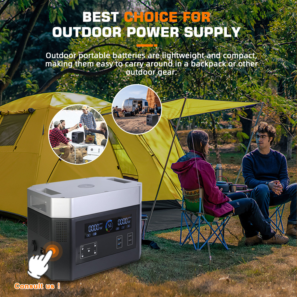 1200W 110V AC Outlet Backup Lithium Battery Portable Power Station for Outdoors Camping