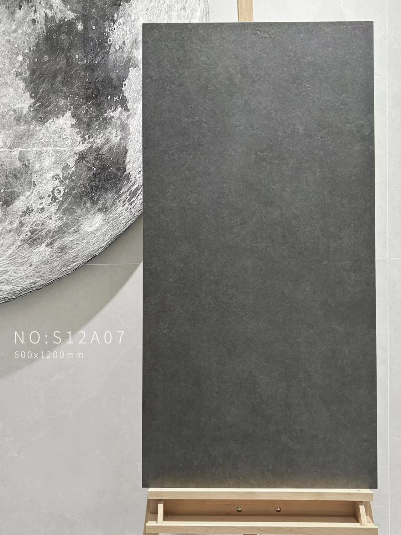 Deep Gray 48"X24" Starry Glaze Floor Decoration Porcelain Tile For Bathroom Antibacterial