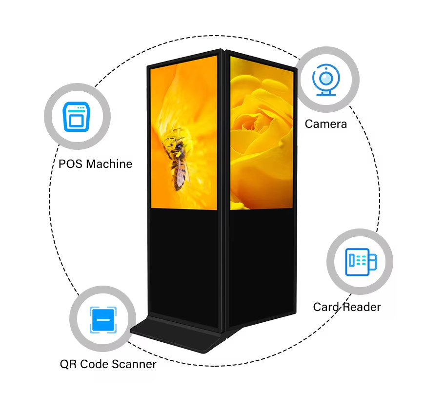 Double Sided Advertising Display Contrast 1200 1 Brightness 350nits 350 nits Android Digital Signage