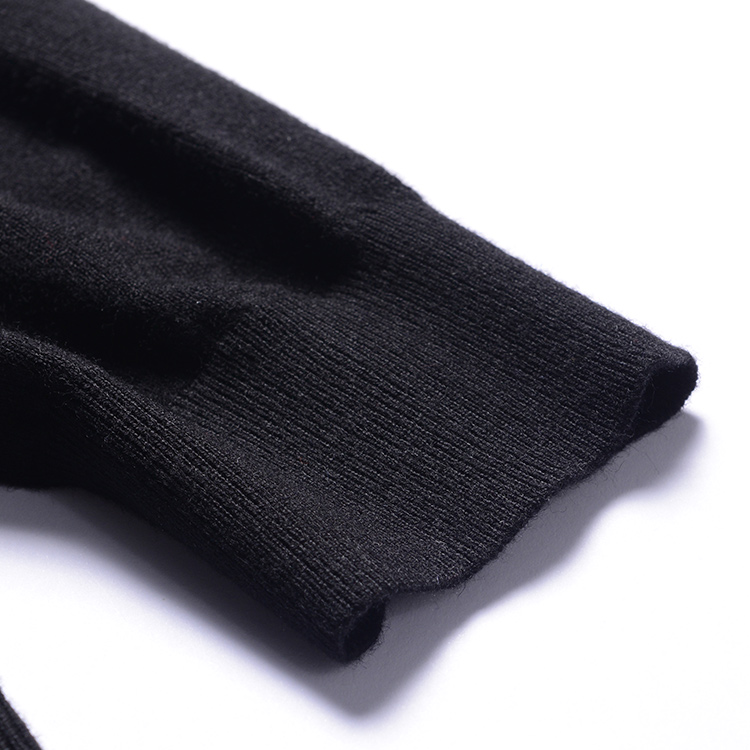 Black Casual Mens Pullover Jumper , Men's Knit Pullover Sweater Anti - Wrinkle
