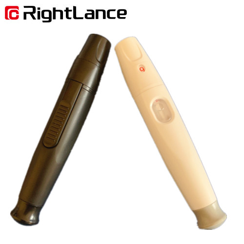Reusable Diabetic Adjustable Lancing Device 21g Black ABS Case