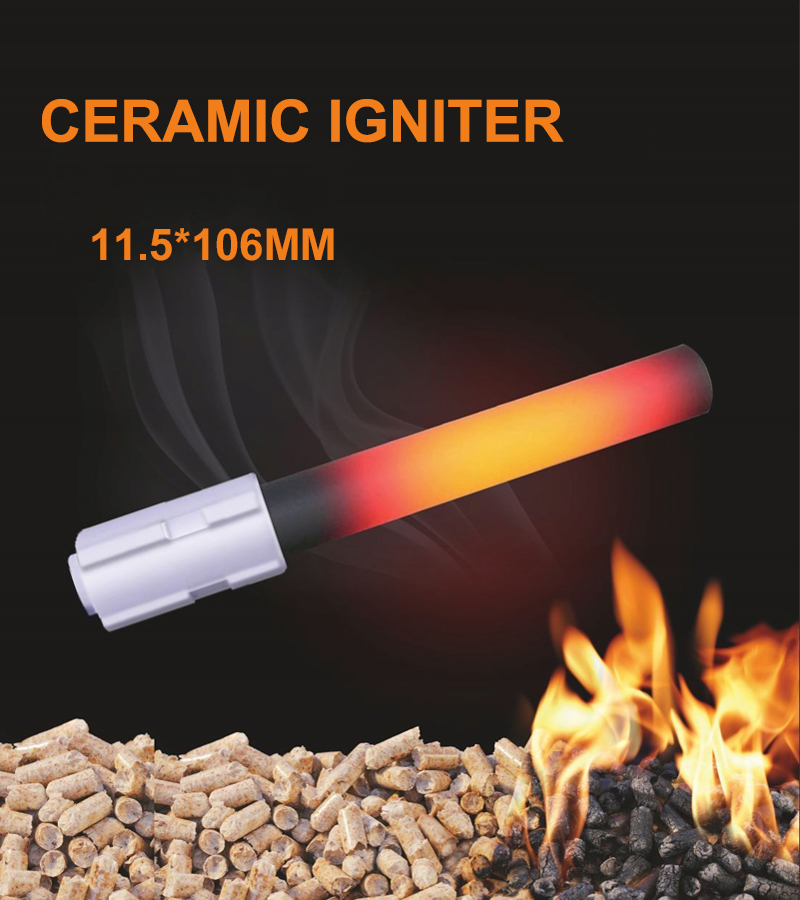 110V 230V Threaded Flange Aluminum Ceramics Biomass Igniter with Customized Cable and Connector