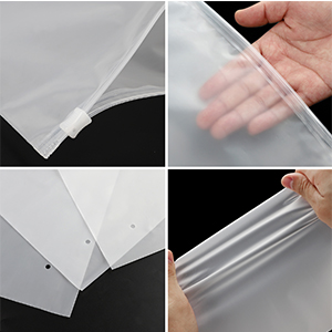 Poly Packaging Bags Frosted Zipper Bags Clear Zip lockk Storage plastic bags for shipping shirts small