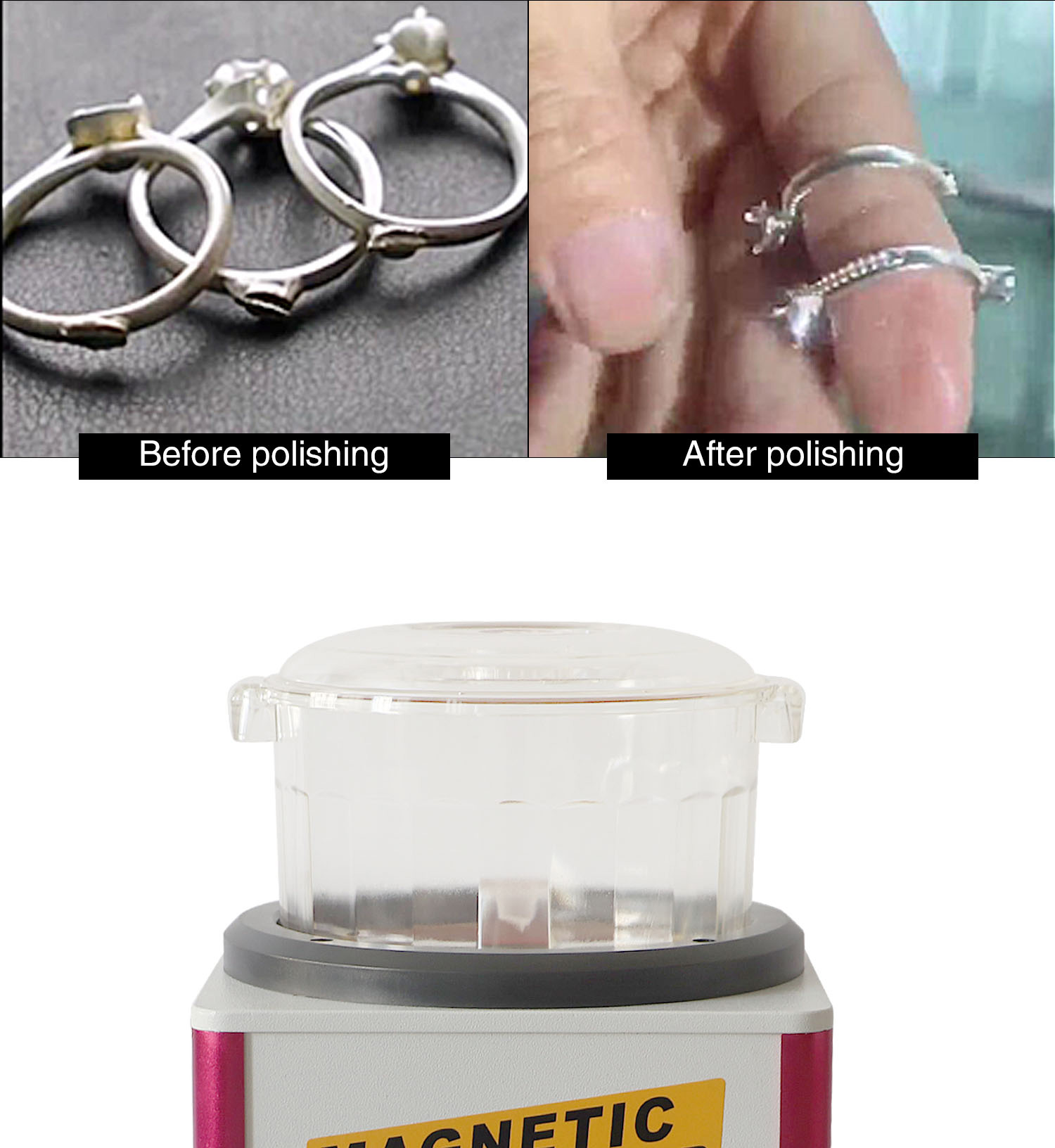 Jewelry Tools Equipment Electric Polishing Machine Magnetic Tumbler KT-185S