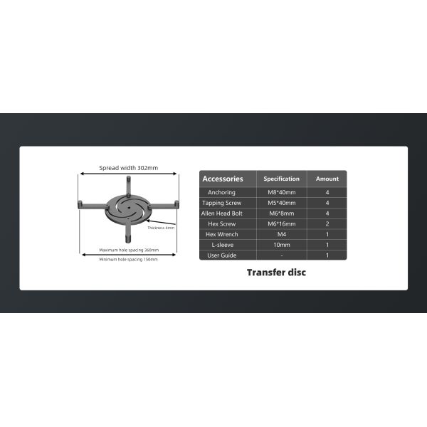 Black Projector Ceiling Mount 25cm - 35cm Extendable Projector Ceiling Mount