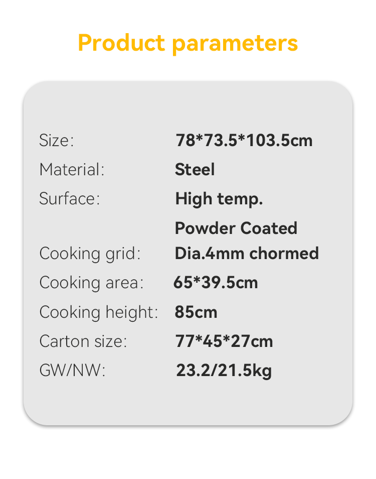 High Pressure Protection Device and Smoke Extractor Equipped 23kg Charcoal BBQ Grill