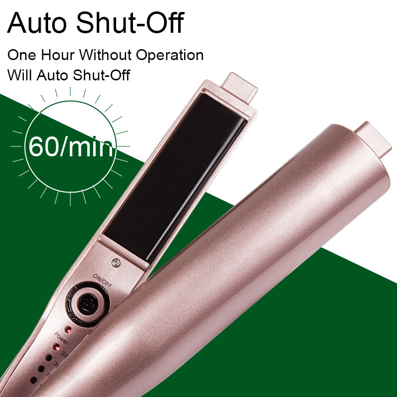 OEM 220 degree Hair Straightener Curler 2 In 1 Nano Titanium Plate