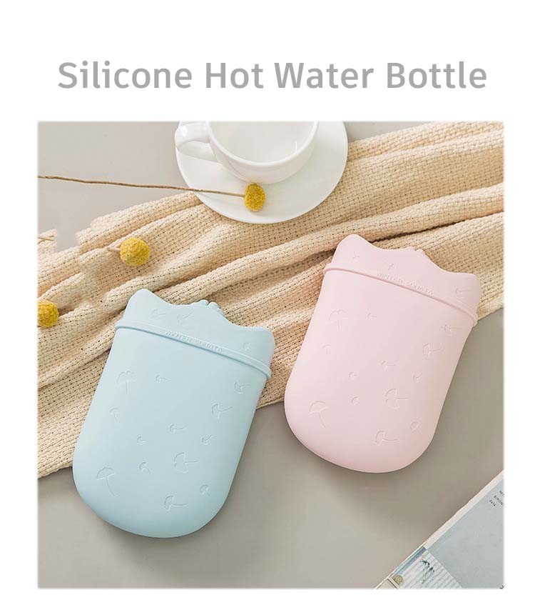 Leakproof Soft Touch Silicone Hot Water Bottle for Pain Relief in Waist Back Neck Shoulders Theopy