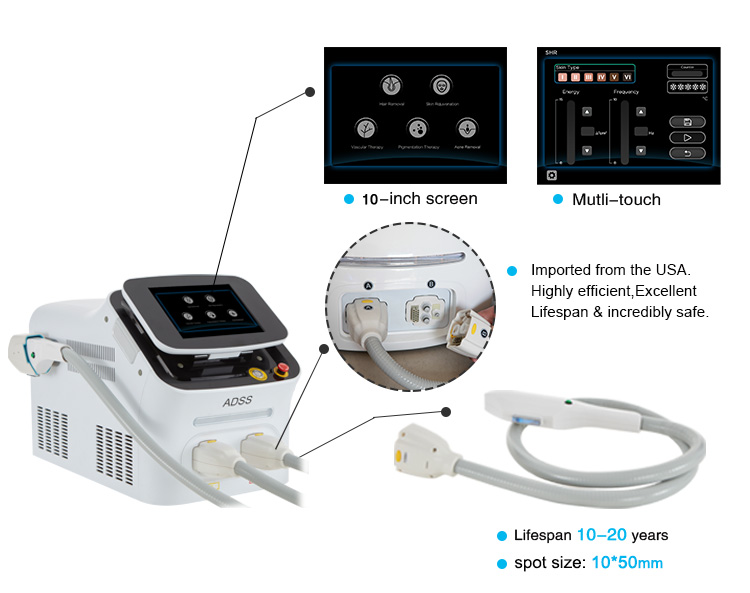 530nm-950nm IPL Hair Removal Beauty Equipment , IPL Skin Rejuvenation Home Device