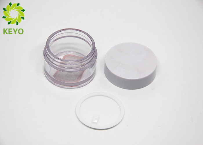 Small Capacity Clear PETG Face Mask Jar 15g Round Face Cream Containers