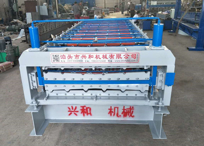 4Ton Double Layer Roll Forming Machine With Carbon Steel 45 Rolling Material