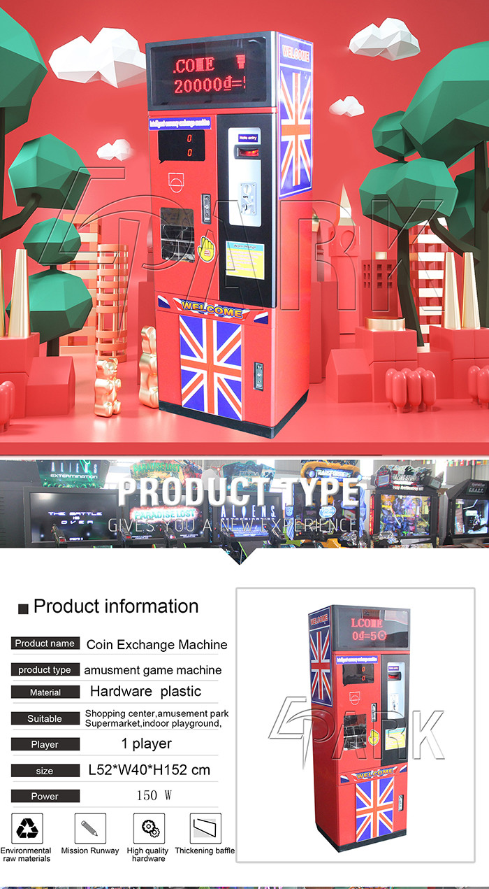 British Style Coin Change Machine / 1 Player Coin Vending Machine