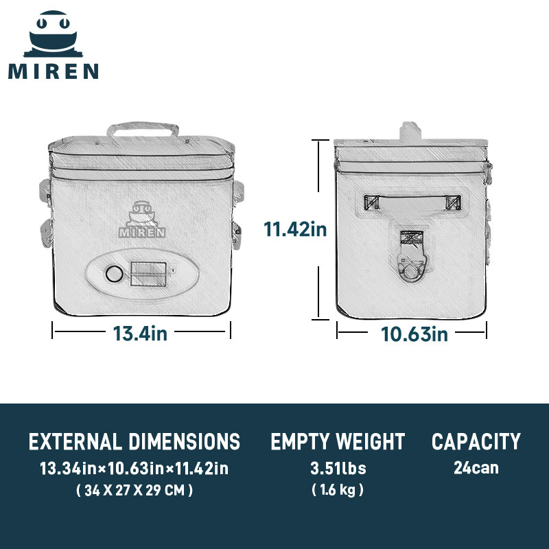Popular Customisable Beeping 14L Soft Cooler Bag With Bluetooth Audio.