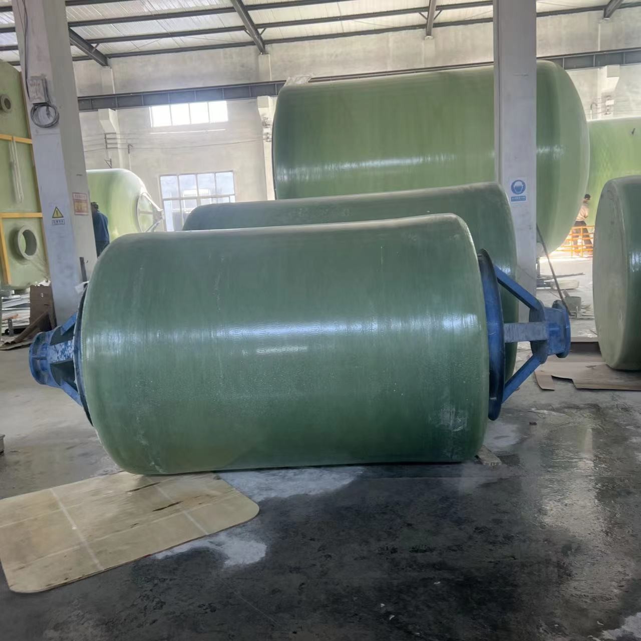 3600mm FRP Cylindrical Storage Tank Chemical Resistance Water Reservoir