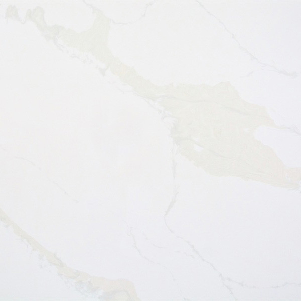 3200*1600MM Lightning Patterned White Calacatta Quartz For Kitchen
