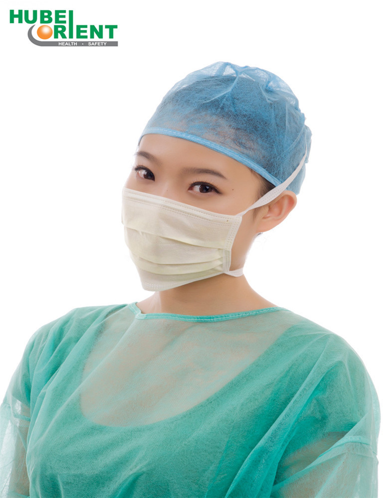 For Hospital And Doctor Use Disposable Face Mask By Non Woven Face With Tie-on