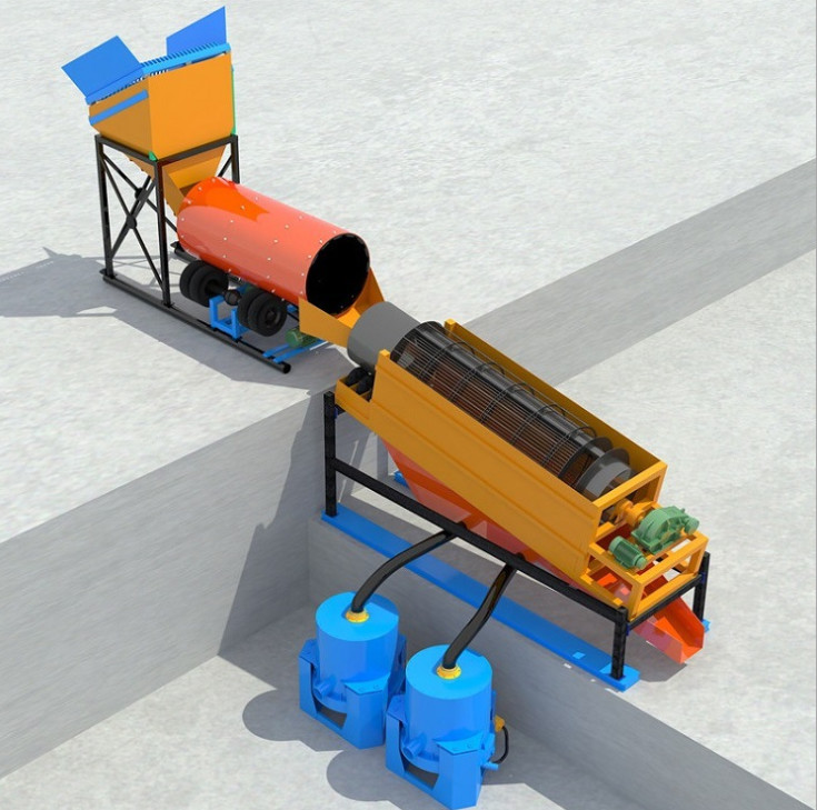 Portable Placer Gold Trommel Screen Washing Plant