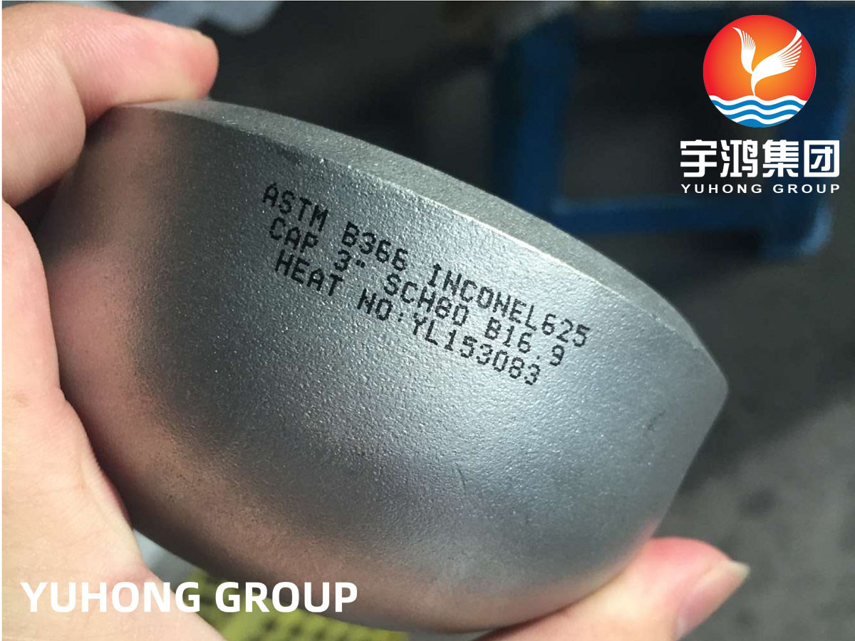 Steel Pipe Fittings , ASTM B366 Inconel 625 / UNS N06625 Nickel Alloy Butt Weld Cap