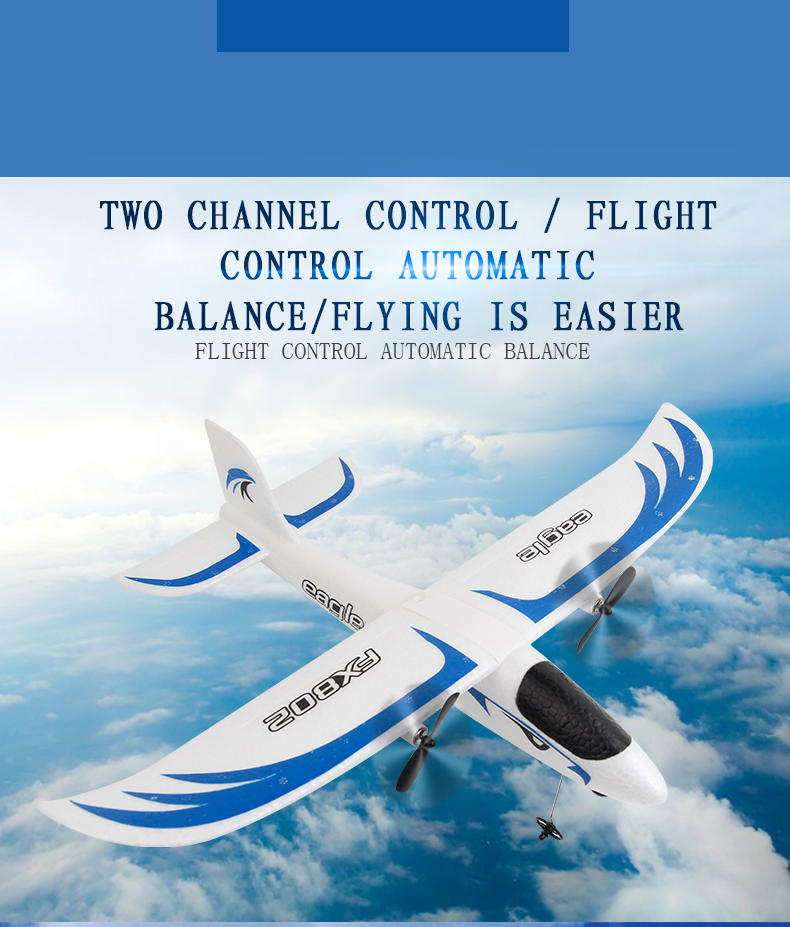 Super Glider Fx802 2.4g 2ch Epp Foam Remote Controlled Glider Model Ready-to-Go for Intermediate Operator Skill Level