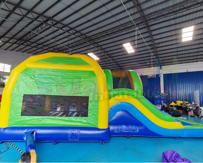 EN14960 Multi Color Inflatable Bouncer Slide Quadruple Stitching
