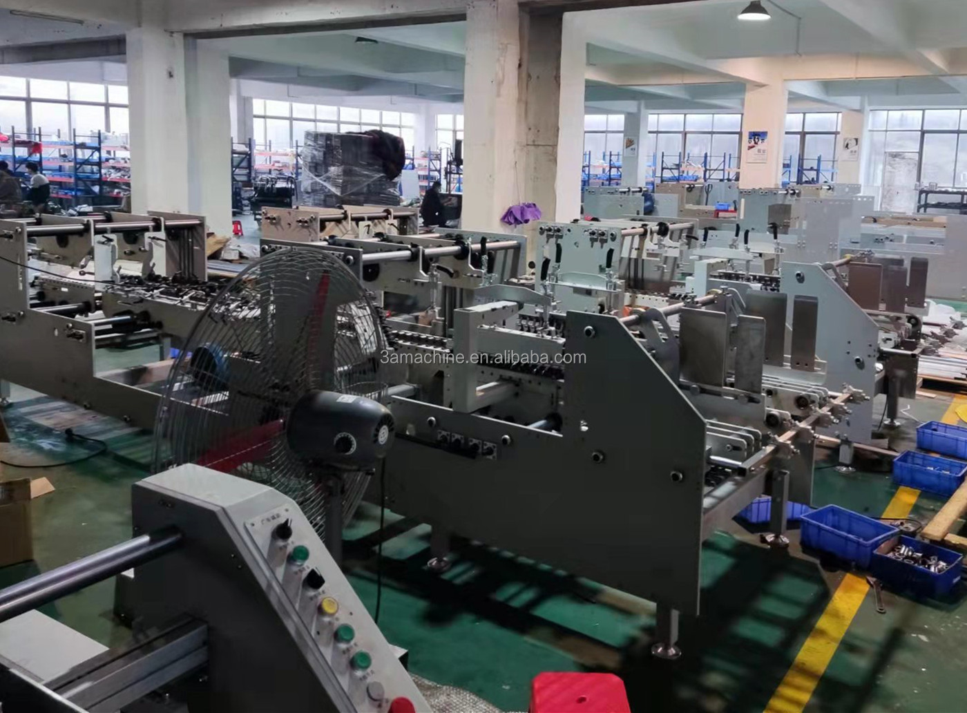 Box Folding and Gluing Machine with 380V Voltage Box Unfolded Size width 120mm-500mm