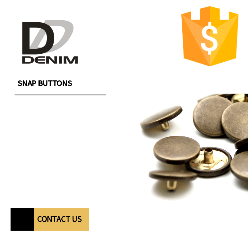 4 Parts Metal Poppers Button, 22L/24L, brass Concealed Metal Press Stud