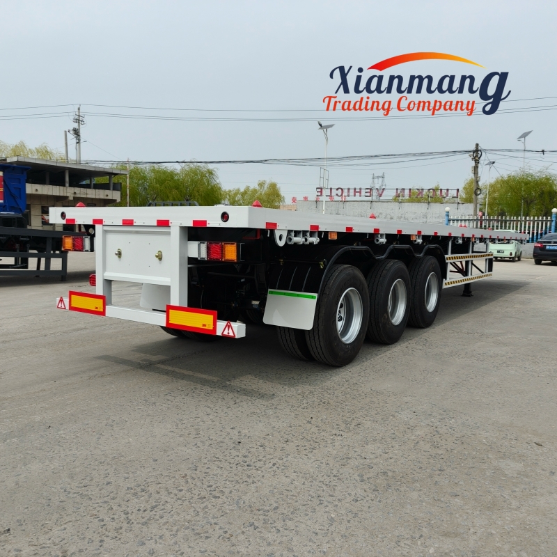 4axles 3axles 20ft 40ft Flatbed Container Chassis Semi Trailer With Container Locks For Sale
