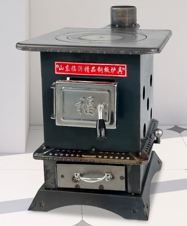 Domestic Heating Stove Burning Coal Indoor Burning Coal Block Burning Carbon Stove In Winter